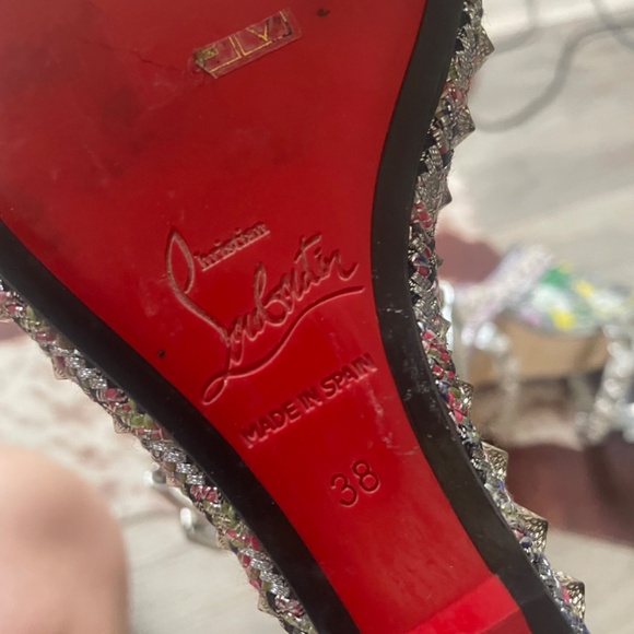 Christian Louboutin Patent Leather Printed Espadrilles - Picture 3 of 5